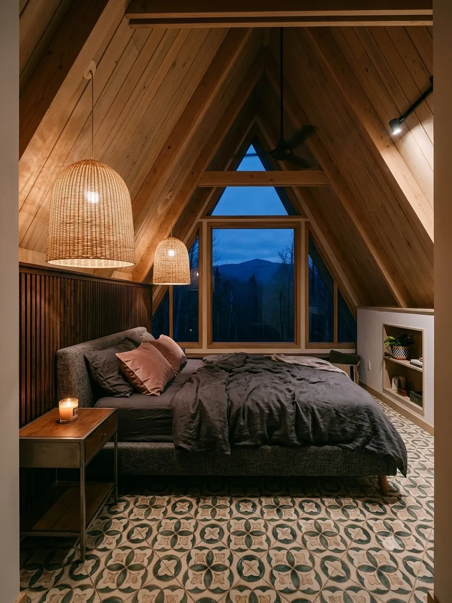 A calm, made-up bedroom in a short-term rental managed with stayms.